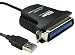 Produktbild rhinocables 1m USB zu Parallel IEEE 1284 Centronics-Kabel - Schließen Sie alte Drucker an USB an (1m)