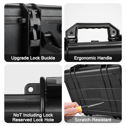 Image of Hard Drive Case Fits 25-Bay Protection 3.5 inch HDD | High-Density Protective Foam | External Hard Drive Organizer Storage Box Travel Carrying Suitcase with Handle