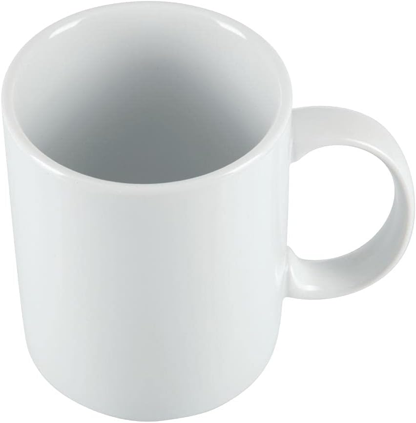 Olympia Whiteware Standard Tee- und Kaffeetassen Set 284 ml/10 oz (12er Pack), Weißes Porzellan - Backofen-, Mikrowellen-, Spülmaschinen- und Gefrierschrankfest - BS4034 zertifiziert, CB466
