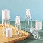 Travel Pump Bottle 2pcs Cosmetic Pump Container Refillable Clear Lotion Bottles for Cream and Pure Essential Oils to Travel and Bathroom - Image 2