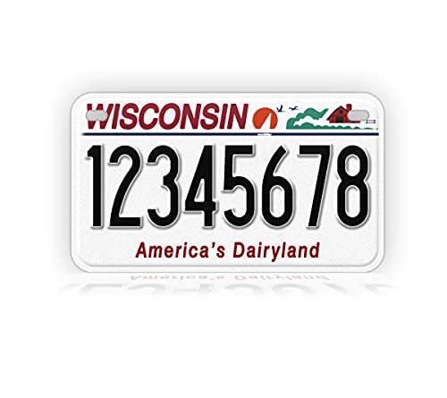Custom Wisconsin Mini-Size Motorcycle License Plate America\'s Dairyland Personalized ID Novelty Tag
