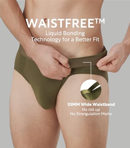 DAVID ARCHY Men's Seamless Bamboo Rayon Briefs, Breathable Soft Underwear with No-Fly Pouch 4-Pack2