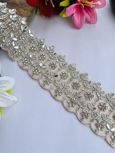Encaje de pedrería de cristal para transformar vestidos de novia simples 5