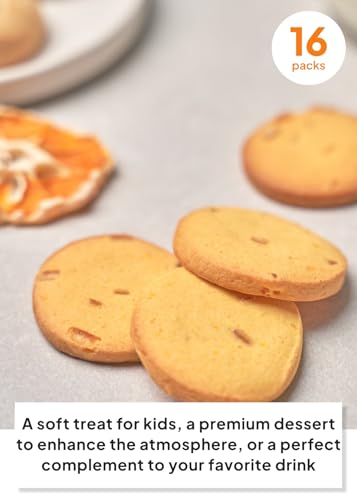 Korean Food JEKISS Jeju Island Hallabong Cookies (6.77oz, 16ea) Hanrabong, Tangerines from Jeju Island, Korean Dessert, Korean Snack, gift from Korea, Individually packed