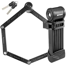 Kryptonite Keeper Folding Bike Lock، 2.75FT / 3.25 FT Long Compact Lightweight High Security Anti-Theft Foldable Bicycle Lock with 2 Keys and Mount for E-Bikes Scooter Road Mountain Bike