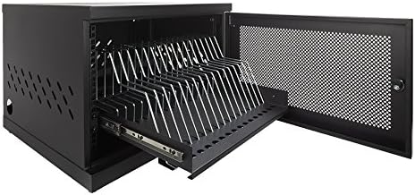NavePoint 16 Port USB Sliding Charging Station Charging Cabinet for Tablets, iPad, Android