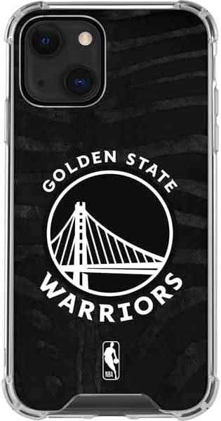 Skinit Clear Phone Case Compatible with iPhone 14 - Officially Licensed NBA Golden State Warriors Black Animal Print Design