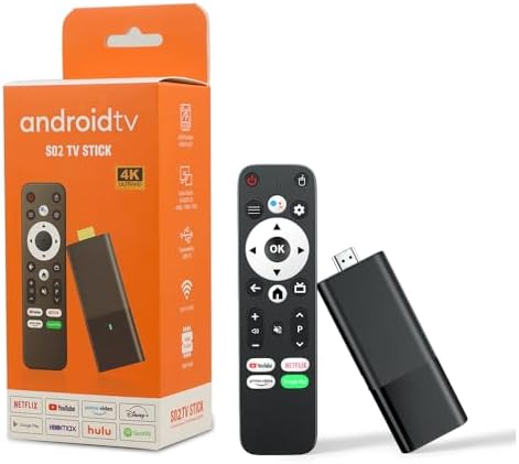 Telecable Remote Control S02 TV Stick Android TV, 4K Ultra HD, Control Remoto, Streaming ...