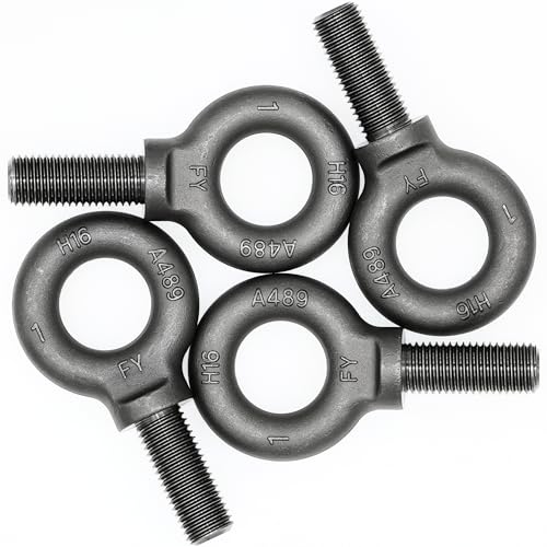 Image of Box of 4 Pcs Lifting Shoulder Eye Bolts 1 inch-8 X 2-1 /2 inch