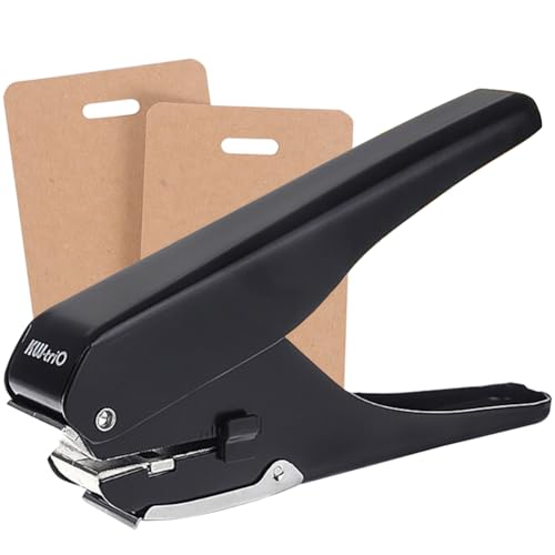 ID Card Slot Punch Badge Slot Hole Puncher Name Tag Punch Hand Held Hole Punch for PVC Cards ID Cards Photo Tag (Black, Slot Punch) by SF ITEM - Used condition - US$12.18
