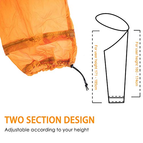 DECDEAL Calças impermeáveis Calças de chuva ultraleves de duas peças Polainas para ciclismo ao ar li