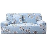 uxcell Printed Sofa Cover Stretch Couch Covers Slipcovers Universal Furniture for 3 Cushion Couch with One Pillow Case (Blooming Flower, Large)