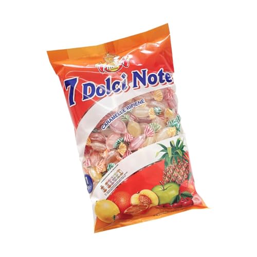 Caramelle 7 Dolci Note Ripiene Alla Frutta Finazzi Kg 1 - Caramelle Ripiene Al Gusto Frutta - Busta 1000Gr Made In Italy