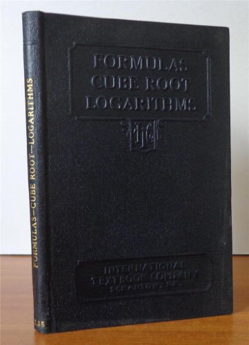 Formulas-Cube Root-Logarithms B00F99CZ7I Book Cover