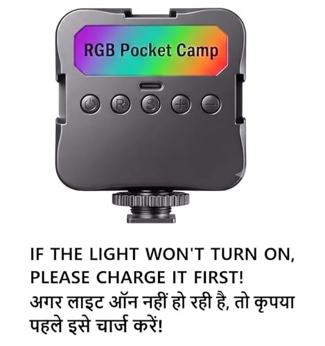 Image of FUGETEK RGB LED Pocket Video Light with Clip, Dimmable Bi-Color 3200K-6500K, Portable Selfie, Video Light for Mobile, Laptop, Tablet, DSLR Camera, for Meetings, Photography, Streaming