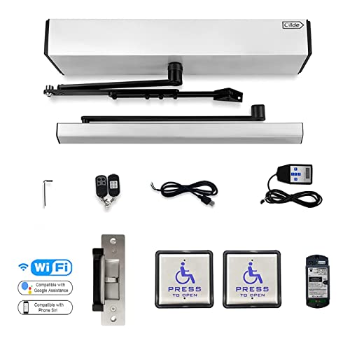 Olideauto Swing Door Operator Automatic for the Disabled,Commercial Smart WiFi Handicap Door Opener Wireless Olide-120B with Wireless Handicap Push Button&Receiver and DC12V 880lbs Electric Strike by Olideauto - Image 2