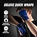 Hayabusa Deluxe Gel Quick Wraps for Men and Women - Blue, X-Large