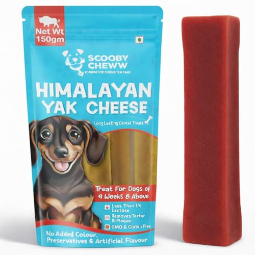 Image of Himalayan Yak Stick Dog Treat (Strawberry Flavour) | 100% Natural Vegetarian Yak Cheese Chew | Protein & Calcium-Rich Dental Hygiene Snack | Nutritious Long-Lasting Chew