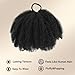 Kid's Summer 1Pack Afro Puff Bun 4A/4B/4C Afro Kinky Curly Coily Natural Hairstyle For Black Women Synthetic Short Hair Extension Ponytail (Natural Black, Afro-8inch)