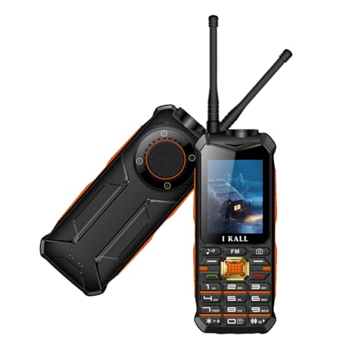 Image of IKALL K777 Multimedia Feature Phone with Triple Sim Card and Power Bank Feature, 8000 mAh Battery - Orange