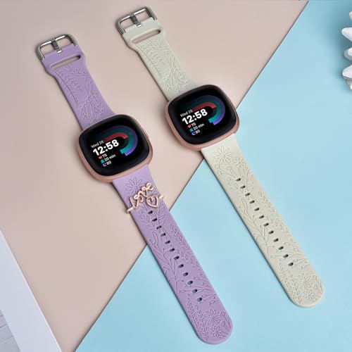 Correas compatibles Fitbit Versa 3/4 Sense 2, 2 Pack silicona miniatura 4