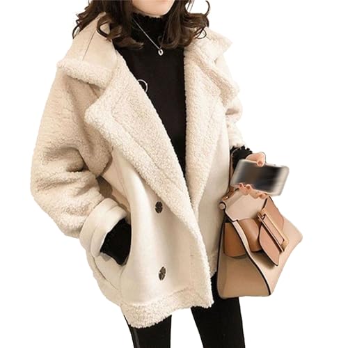 Manteau en polaire femme DGKaxiyaHM col blazer, fini les vestes lourdes en hiver