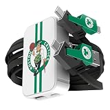 SOAR NBA Slim Wall Charger and 4 In 1 Multi Charging Cable, Boston Celtics