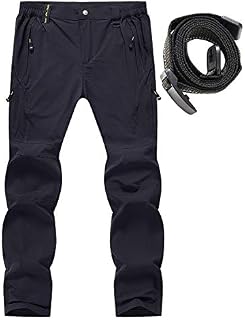 Rdruko Men's Outdoor Lightweight Waterproof Hiking Climbing Tactical Cargo Pants with Belt