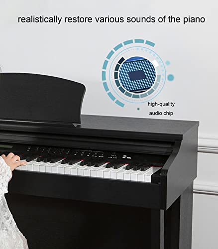 Digital Piano 88 Key Weighted Keyboard Piano Electric Keyboard With Piano Bench Supports Midi Usb Audio And Headphones Classic Keyboard Piano For Adults Children And Beginners (Color : Black) #TOP2