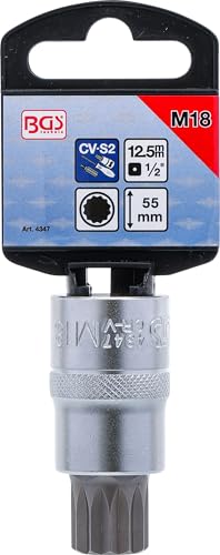 Miniatura 3 de Bgs 4347 Punta De Vaso Entrada 12,5 Mm 1 2 Dentado Múltiple Interior Para Xzn M18