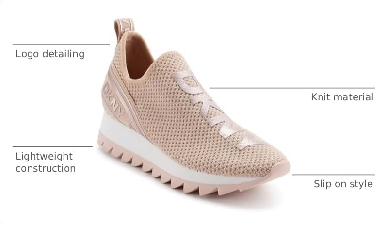 Image of DKNY Women's Abbi Knit Slip on Sneaker with Logo
