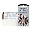 Rayovac Extra 312 312AUX-8XEMF-10 Lot de 80 Piles Zinc-air pour appareils auditifs Haute Performance Marron