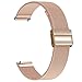 Produktbild WATORY Armband kompatibel mit Amazfit GTS/GTS 2 / GTS 2 Mini/GTS 2e, Mesh Gewebte Edelstahl Armband Metall Uhrenarmband Business Ersatzband für Amazfit Bip/Bip U pro, Amazfit GTR 42mm, Roségold