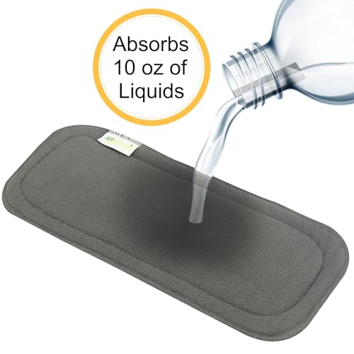Wegreeco Reusable Soft 5 Layers 12 Pack Charcoal Inserts for Baby Cloth Diaper,High Absorbing Washable Liners