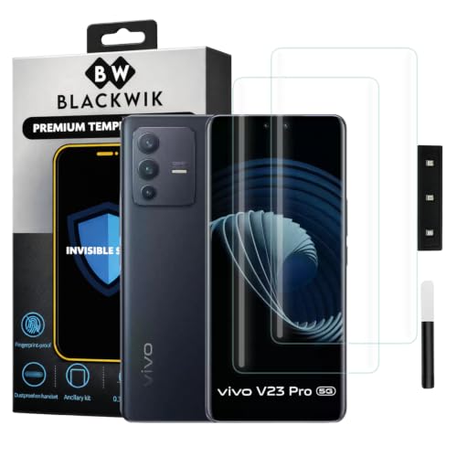 Image of Blackwik UV Curved Tempered Glass for Vivo V23 Pro | 2-Pack