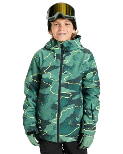 Quiksilver - Chaqueta de Nieve Mission Printed Jacket Verde 4-5Y