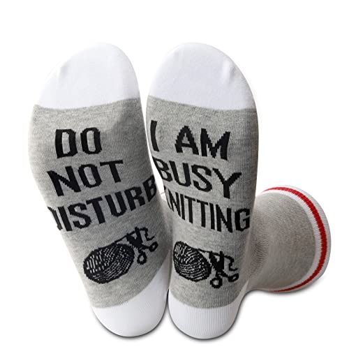 Chaussettes tricot Do Not Disturb I Am Busy Knitting confort femme