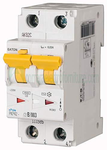eaton 111608 - Interruptor magnetotérmico diferencial clase AC 2 polos 13A- 0,03A P.I. 4,5 KA