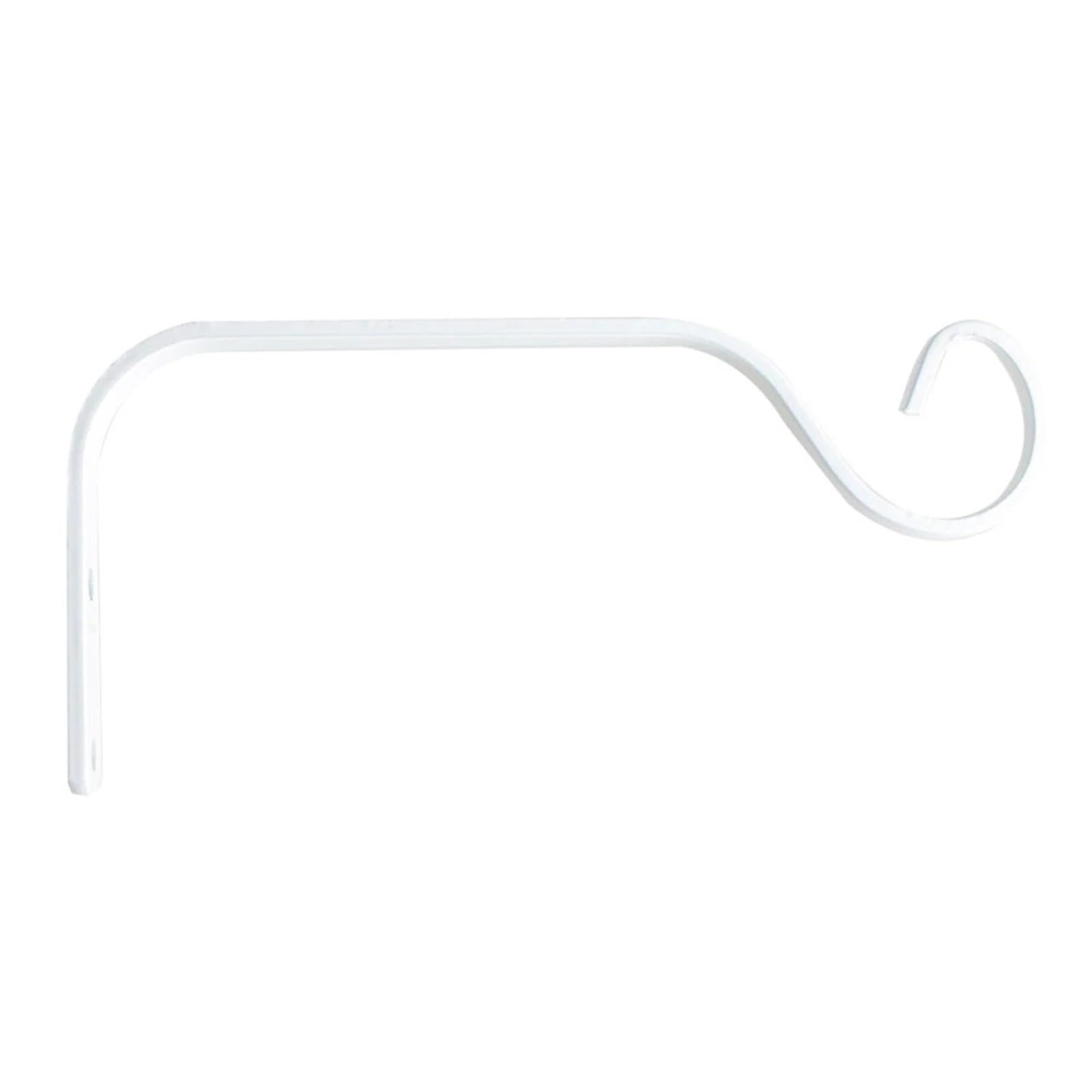 Huwoyg White Wall Hanging Basket Iron Flower Pot Plant Support Hanger Hook Indoor Outdoor Lantern Decoration For Plants(White)