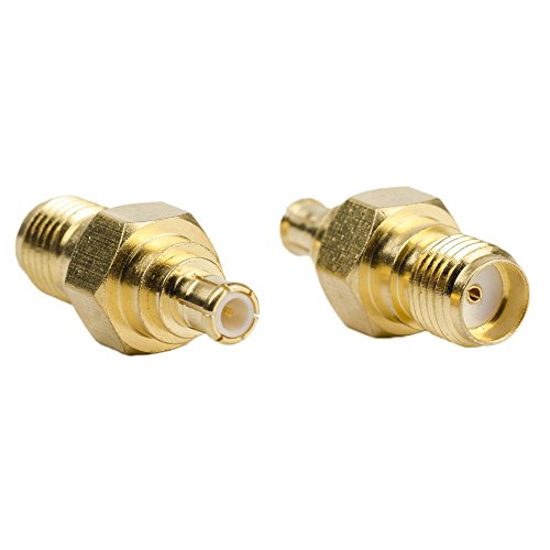 (Pack of 2) SMA hembra a MCX Jack macho adaptador conector para antena Dongle ADR NooElec SDR receptor