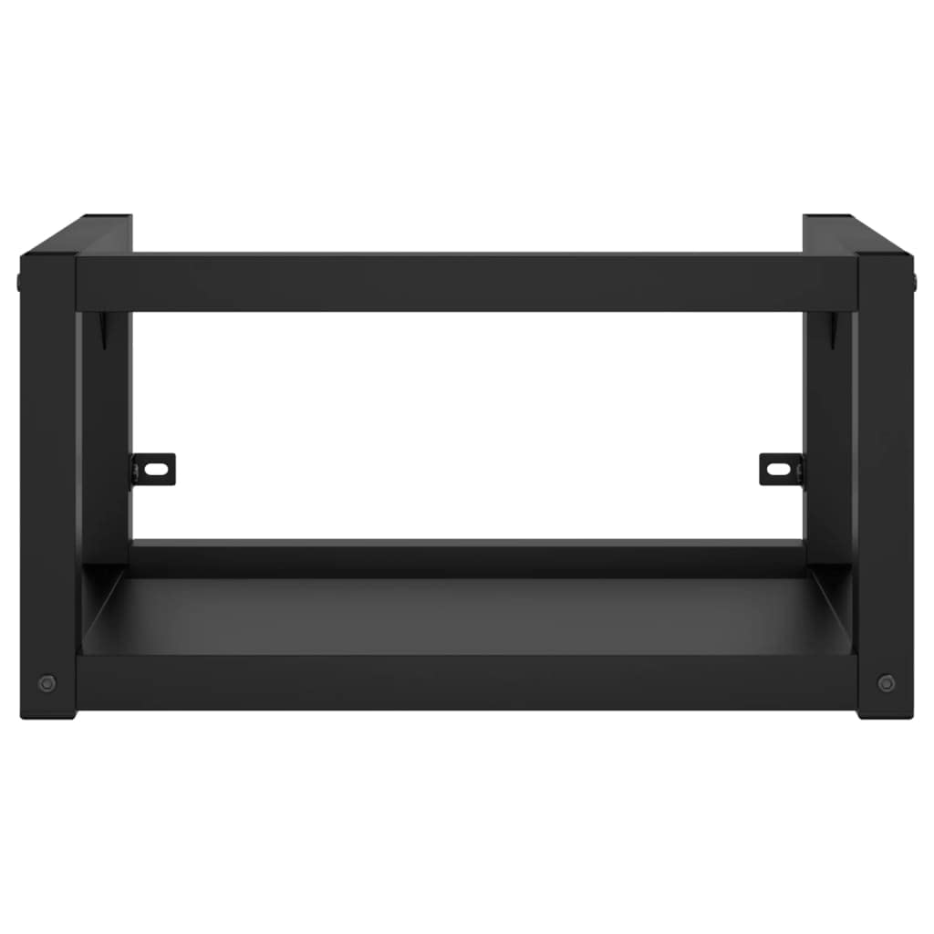 vidaXL Struttura per Lavabo a Parete Nera 40x38x31 cm in Ferro