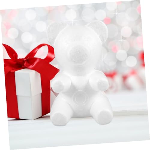 Ours blanc en mousse polystyrène expansé 20 cm pour loisirs créatifs durables - 6