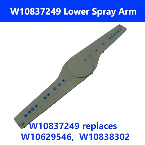 Image of W10837249 Lower Spray Arm & WPW10498900 Middle Spray Arm & WPW10327455 Upper Spray Arm Kit - Compatible with Whirlpool Kenmore Maytag KitchenAid Dishwasher Models