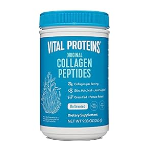 Vital Proteins Collagen Peptides Powder, with Hyaluronic Acid and Vitamin C, Unflavored, 9.33 Ounce