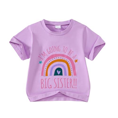 Little Girl Shirts I'm Going to be A Big Sister Tee Shirt Summer Short Sleeve Clothes