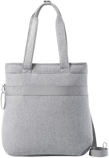 TOTTO - Women's Tote Bag, Model Megumi L, Compartment with 15.4 PC Pocket, Adjustable and Removable Strap, Internal Pocket with Zip, Key Holder, Suitcase Strap, Grey