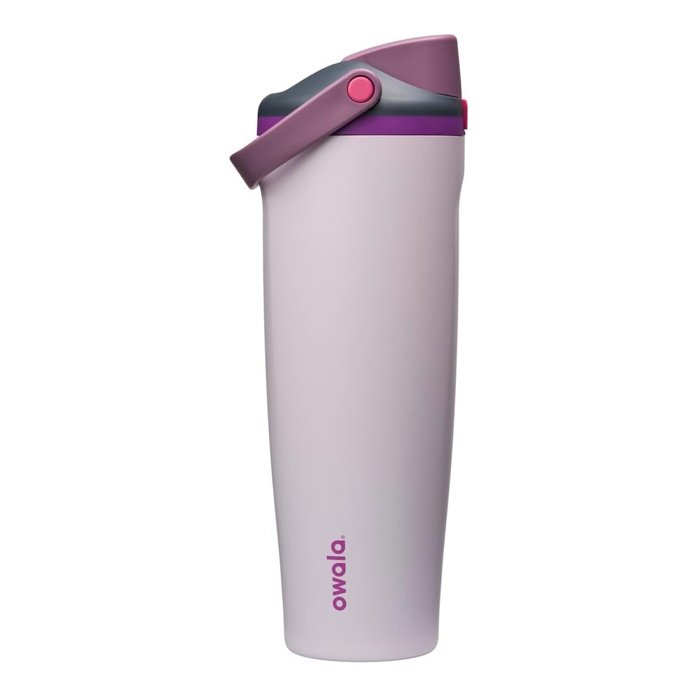 Owala FreeSip Sway Isolierte Edelstahl Trinkflasche mit Strohhalm und 2‑in‑1‑Trinköffnung, 1185ml, integriertem Trinkhalm und Bügelgriff, für Reisen und Sport, BPA‑frei, auslaufsicher, Dreamy Fields