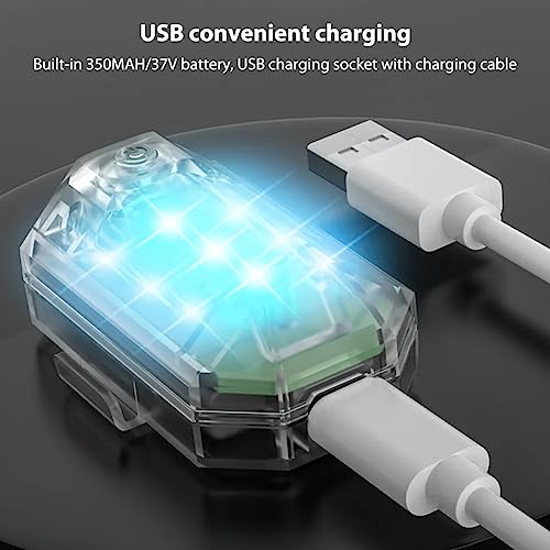 Auto Fernbedienung Blitzlicht,Led Blinklicht,Drahtloses LED-Blitzlicht mit hoher Helligkeit,7 Colours LED-Flugzeug und USB-Aufladung,Drohnen-Antikollisionslichter Flugzeug-Blitzlichter