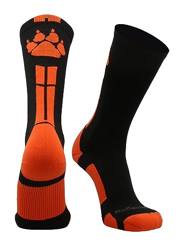MadSportsStuff Wild Paws Crew Socks for Football Volleyball Basketball Boys Girls Men Women Youth Adult
