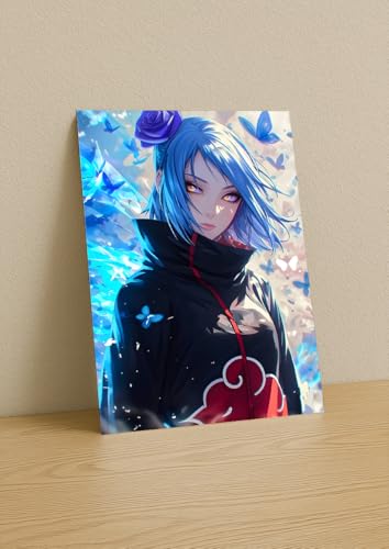 Image of NIJUKA Anime Printed Metal sheet Poster For Home And Room Decoration | For Anime Art Fans Boys And Girls (Akatsuki member paper power)